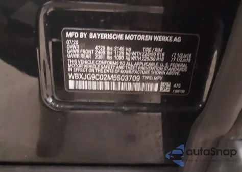 2021 BMW X1 xDrive28I z USA, uszkodzony, nr VIN WBXJG9C02M5S03709